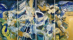 Poliptych 4x 54x120cm, oil on canvas