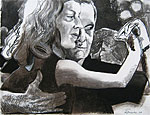 2011, Charcoal drawings 50x65cm - taken from « Invitation au Tango », photos by Pedro Lombardi, Éditions du Collectionneur