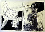 Charcoal and Chinese ink drawings